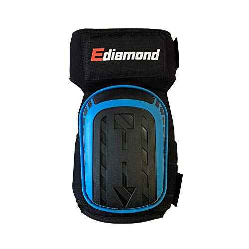EDiamondTools Professional Knee Pads for Construction, Flooring and Cleaning with Heavy-duty Gel Cushion & Anti-Slip Adjustable Straps