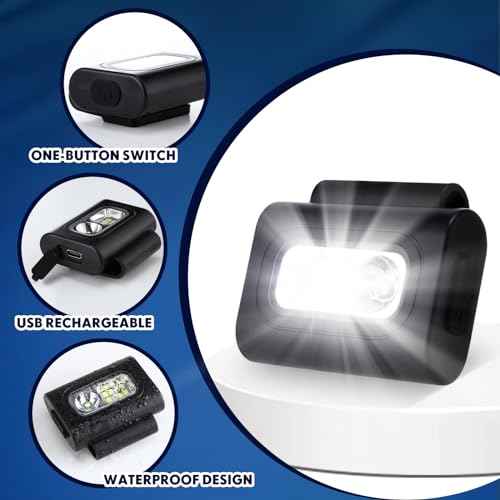 6 Pcs LED Running Lights for Runners Joggers Safety Jogging LED Light Clip Rechargeable Reflective Running Gear Magnetic USB Night Walking for Hiking Jogging Outdoor