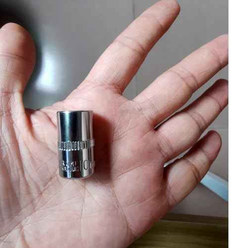 1/4Inch Drive 10mm 6-Point Shallow Socket 6 Pcs, Metric, Cr-V