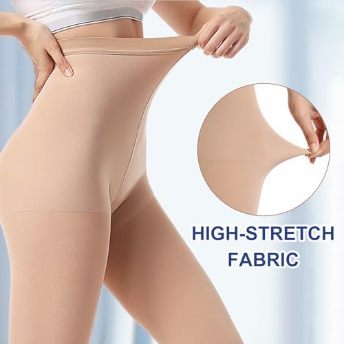Medical Compression Pantyhose for Women & Men, 20-30mmHg Graduated Support Tights, Opaque Footless High Waist