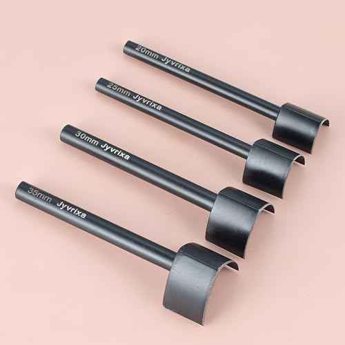 Leather V Shape Cutter Punch,4 PCS 20/25/30/35mm Leather Precision Cutting Tool for Belts, Crafts, DIY Leatherworking ? Durable Stainless Steel Punch Set