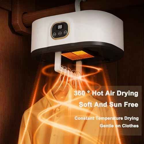 Portable Clothes Dryer,Mini Laundry Dryers,Small Compact Foldable Dryer with Adjustable Timer and for Apartment, RV,Travel,Home,School