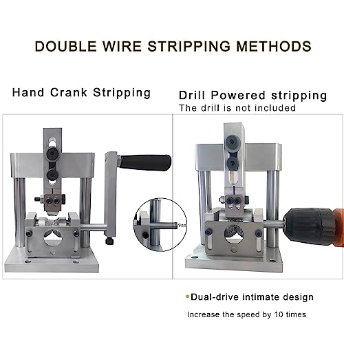 Copper Wire Stripping Machine - Manual Handle/Electric Drill Cable Recycling Tool, Stripping Range 1mm-15mm