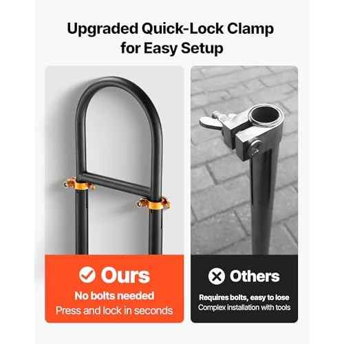 VEVOR Golf Cart Rear Seat Grab Bar, Compatible with Yamaha Club Car EZGO, Most Golf Carts with Metal Footplates, No Modification Needed, 27.5 to 33.5 Inch Height Adjustable
