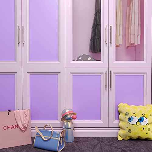 YENHOME Purple Contact Paper Peel and Stick Purple Wallpaper Vinyl Wrap for Cabinets Walls Removable Self Adhesive Textured Peel and Stick Wallpaper for Bedroom Classroom Wall Paper Matte 17.7"X80"