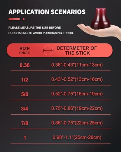 Cane Tips Heavy Duty, Ultra Durable Crutch Tips Accessories Replacement for Walking Stick, Walkers and Canes, Flat Base, High Polymer Rubber Material