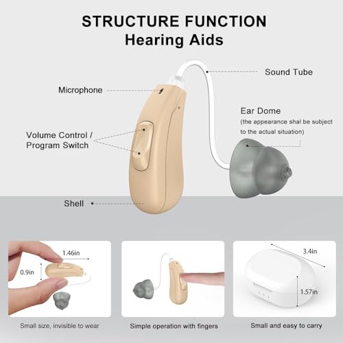TrueSound11-Channel Rechargeable Hearing Aids for Seniors，Waterproof OTC Hearing Device with AI Noise Cancellation & Magnetic Charging Case