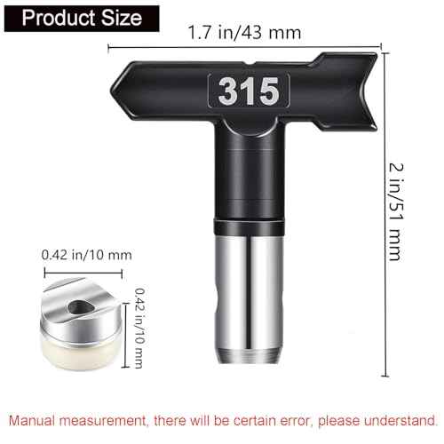 High Pressure 315 Airless Spray Nozzle,Spray Tips for Airless Spray Guns and Airless Paint Sprayers£¨1 Set£©