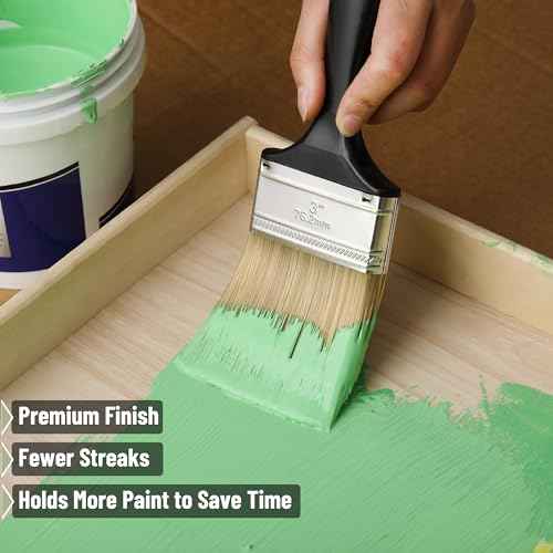 Bates- Paint Brushes, 2-Inch, 10 Pack, Plastic Handle Flat Paint Brushes for Walls and Furniture
