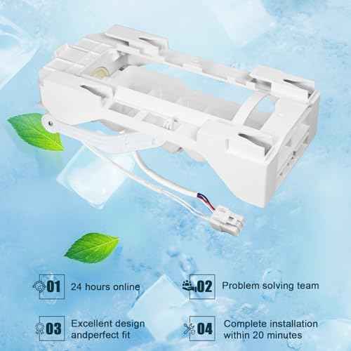 Upgraded 243297609 243297613 Ice Maker Replacement Parts Compatible with Electrolux Refrigerator Ice Maker Assembly, Replacement for 243297603 243297606 243297607