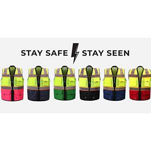 Shine Bright Safety Vest - High Visibility with Reflective Straps and Pockets ? Premium, Soft, Durable, and Breathable