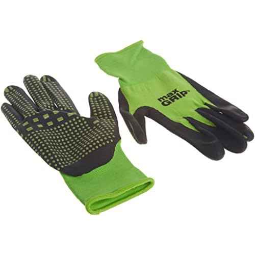 Midwest Gloves & Gear 93P06-SM-AZ-6 Max Grip, 6pr Pack, Ladies Green, Small