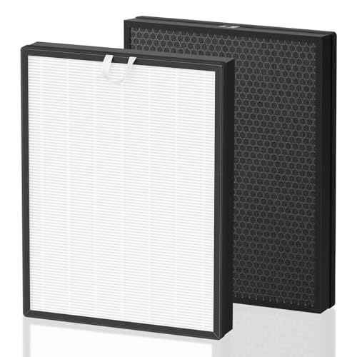 EverestAir Replacement Filter Compatible with Levoit EverestAir-P Air Purifier, 3-In-1 HEAP with Activated Carbon Filter for Home Large Room, 2 Pack