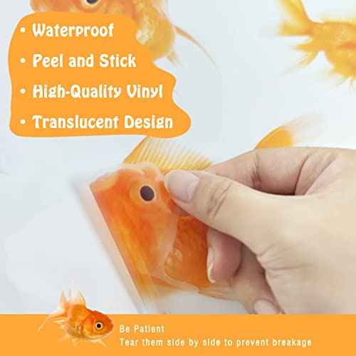 Vinyl Stickers 12 Goldfish Wall Decals Peel and Stick Wall Decor Stickers for Home Bathroom Kitchen Windows Wall Decor Laptop Sticker Car Decal Travel Luggage Sticker Decorations