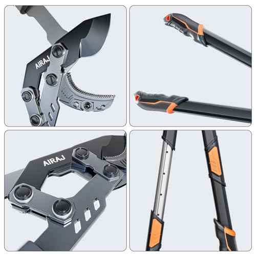 AIRAJ 27-37'' Extendable Anvil Loppers,Tree Trimmer Heavy Duty with Compound Action,Branch Cutter with 2¡± Cutting Capacity,Chops Thick Branches Ease,Garden Lopper for Gardening Pruning Shears