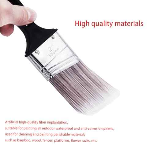 2 Inch Brush with Rubber Handle Shortcut Angle Sash Paintbrush,Suitable for All Paints 2 Pack