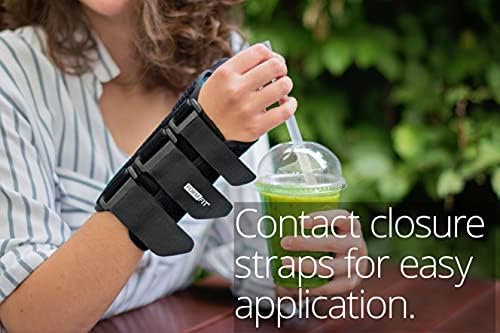 Ossur Formfit Thumb Spica Brace for DeQuervain’s Tendonitis, Arthritis and Gamekeeper’s Thumb | Features Removable Aluminium Stays & Contact Closure Straps | Breathable Material | (Left, Medium)