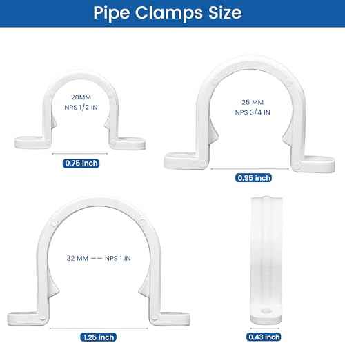 20 Set PVC conduit pipe strap clamps ¥Õ32 MM - SCH 1 IN,Two Hole plastic pipe clips