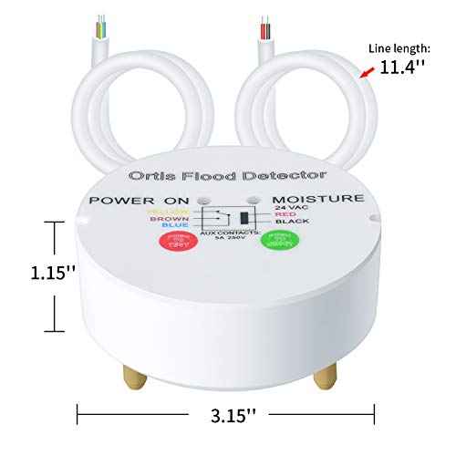 Water Leak Detector, Ortis Water Sensor Alarm Flood Detector, Automatically Turn Off Flood Source When Sensing Moisture to Prevent Water Damage