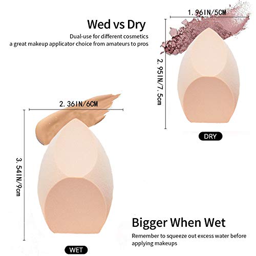 Makeup Sponge Blender & Holder, SOFT Beauty Makeup Blender Puff Foundation Face Sponges Set, Applicator Beauty Blending Blenders with 1 Sponge Holder, Concealer Sponge for Liquid Powder Sunscreen