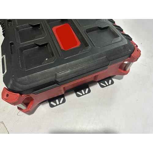 for milwaukee packout wall mount Packout Mounting Plate, Metal Base for Milwaukee Toolboxes, milwaukee mounting plate Wall or Floor Mount (1 Half Width Black)