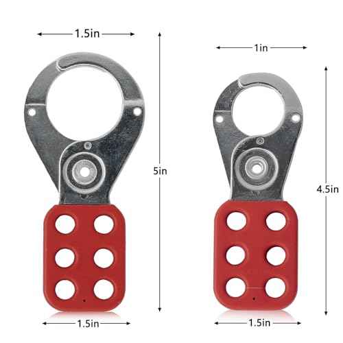 Electrical Lockout Tagout Kit - Industrial Lockout Tagout Kit, Loto Kits with Hasps,Safety Padlocks(2 Keys Per Lock),Loto Tags,Nylon Zip Ties,Universal Circuit Breaker Locks