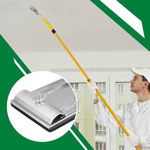 Hicarer 2 Pcs No-flip Pole Sander Head for Drywall with Quick Release Clips and Universal Coarse Thread Wall Ceiling Sander, Head Only