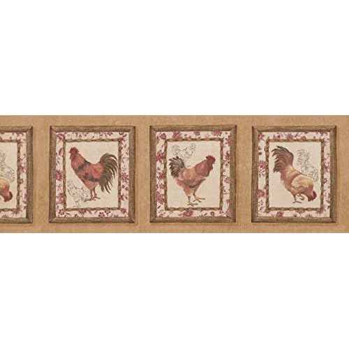 Wallpaper Border Framed Roosters 8" x 15' 5506052