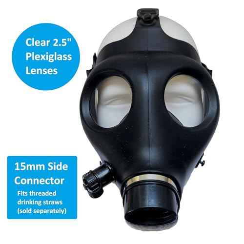 KYNG Israeli Rubber Respirator Style Mask Protection w/Premium Black KYNG 40mm Premium FILTER Canister For Industrial, Chemical Handling, Halloween, Painting, Welding, Prepping, Emergency Preparedness