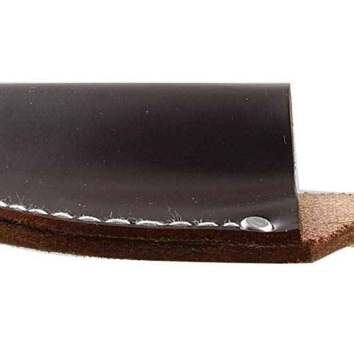 Wazakura Leather Tool Holster for Bonsai Scissors Made in Japan, Dark Brown, Japanese Garden Small Tool Pouch with Belt Clip, Scissor Holder with Belt Loop, Bonsai Shears Case for Gardening Tool Belt