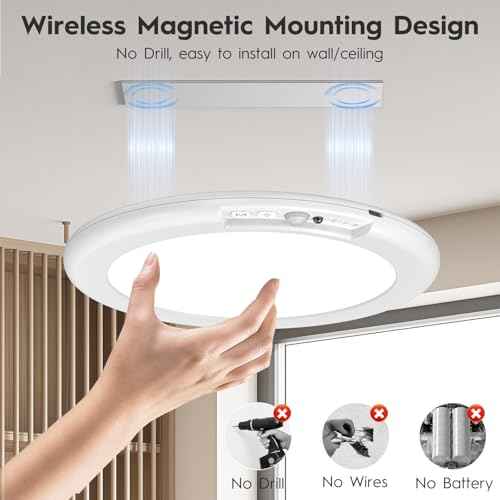 3 Pack Rechargeable Motion Sensor Ceiling Light, Wireless Ceiling Lights Battery Operated Closet Light with Remote, 500LM 3000K/4500K/6500K, 0.55¡È Ultra Thin Lights for Bathroom Hallway Pantry