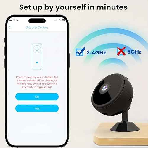 HsiaoPun Home Camera 1080P Wireless WiFi Small Nanny Cam Portable Indoor Secret Tiny Video Security Cameras with AI Motion Detection Night Vision