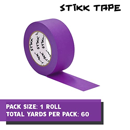 STIKK Painters Tape - 1pk Purple Painter Tape - 2 inch x 60 Yards - Paint Tape for Painting, Edges, Trim, Ceilings - Masking Tape for DIY Paint Projects - Residue-Free Painting Tape