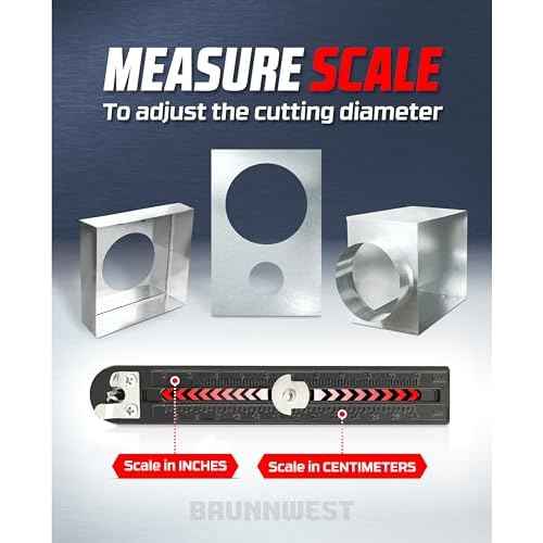 Adjustable Sheet Metal Hole Cutter with 4 Extra BITS, Sheet Metal Circle Cutters, Metals Holes Saw, HVAC Ductwork/Duct Hole Cutter - Cut 2-12¡± Circles Holes in 24Ga Steel and 26Ga Stainless