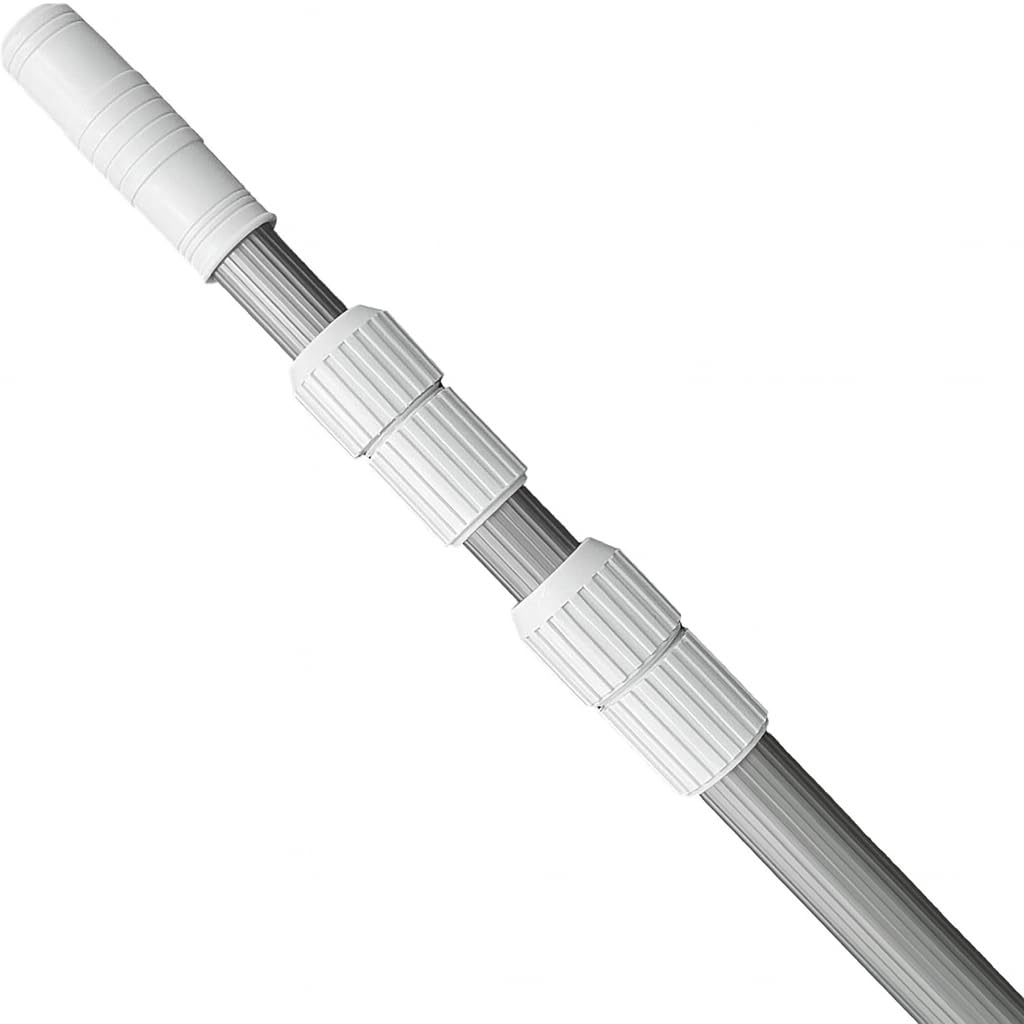 12 FT Pool Pole â Telescoping Aluminum 5/4" Diameter Pool Pole with Strong Grip & Lock - Heavy Duty 3-Piece Adjustable Design - Fits Any Skimmer, Brush, Vacuum Head