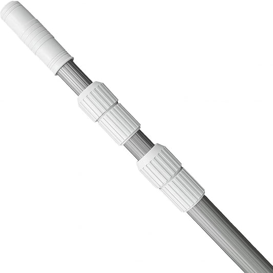12 FT Pool Pole â Telescoping Aluminum 5/4" Diameter Pool Pole with Strong Grip & Lock - Heavy Duty 3-Piece Adjustable Design - Fits Any Skimmer, Brush, Vacuum Head