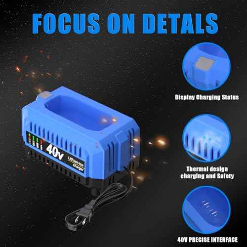 Replacement for Kobalt 40v Battery Charger KRC 40-06 KRC 60-06 KRC 840-03, Compatible with Kobalt 40-Volt Li-Ion Battery KB 240-03 KB640-03 KB 240-06 KB640-06 KRC40-06 KB340C-06 KB245-06 KB440-03
