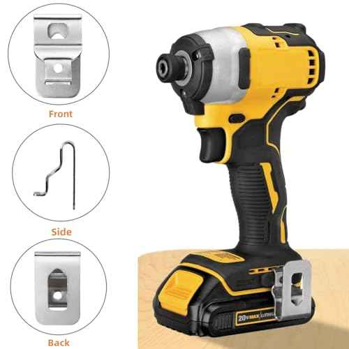 6 pcs Belt Clips for Dewalt 304 Stainless Steel Drill Tool Clips Hook Kit with Screws for Dewalt N268241 fit for 20V Power Tools DCD980 DCD985 DCD980L2 DCD985L2