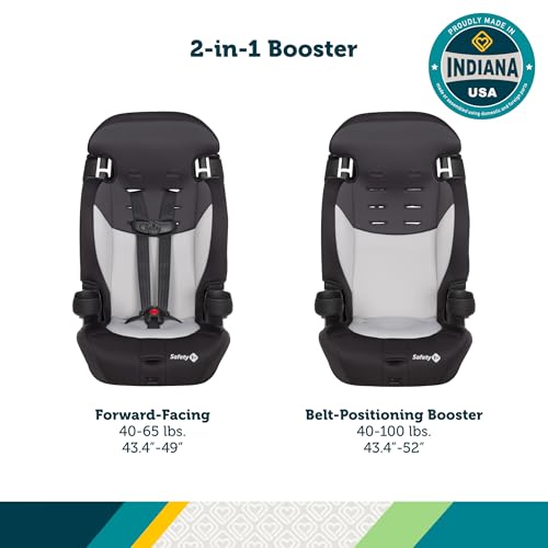 Safety 1st Grand 2-in-1 Booster Car Seat, Converts from High Back to Belt-Positioning Booster, High Back Seat for Kids 40-65, and Belt-Positioning 40-100 Pounds, Capri Teal