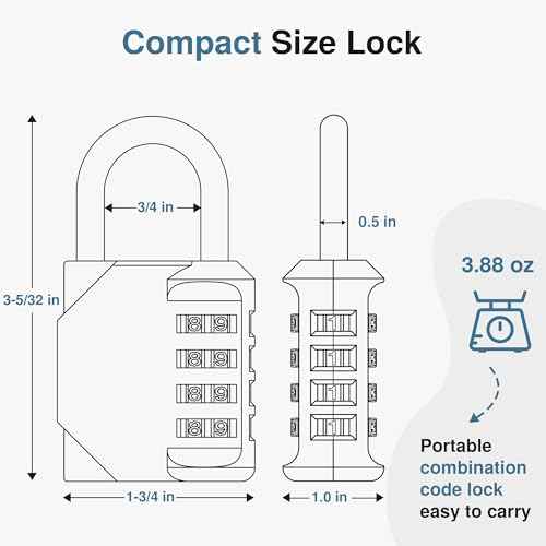 Puroma Combination Lock 10 Pack 4 Digit Waterproof Locker Locks Secure Outdoor Padlock for Gym Lockers, Toolboxes, Gates, Fences, Storage, Sports Locker, Cabinets (Black)
