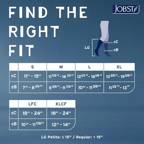 JOBST Relief 30-40 mmHg Compression Stockings, Knee High, Open Toe | Compression Socks for Women/ Men for Tired, Aching or Swollen Legs