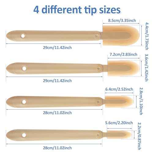 8Pcs Rubber Caulking Tool 4 Size Set Smooth Grout Sealant Caulking Tool Rubber Spatula Spreader Grout Sealer Applicator Smoothing Finger Finisher Grout Caulk Finishing Tool