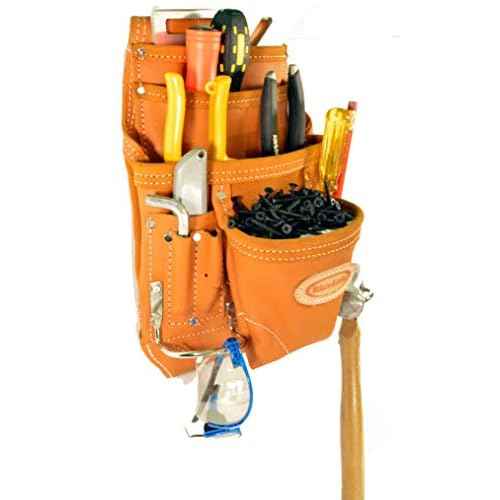 McGuire-Nicholas 689 MB 10 Pocket Pro Carpenter Pouch in Tan Full Grain Leather