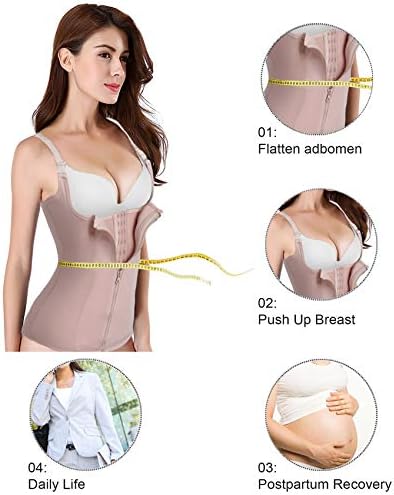 URSEXYLY Maternity Support Belt Postpartum Waist Trainer Shapewear Recovery Waist Cincher Beige