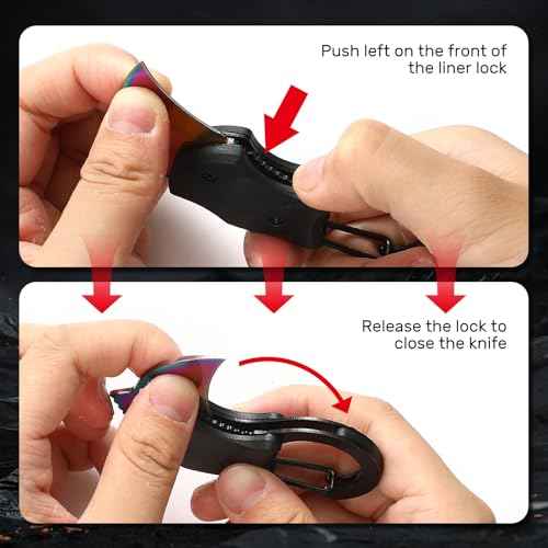 Rainbow Keychain Knife,Cool Folding Knife Box Cutter £¬Small Pocket Knife Gift for Men,Mini EDC Knives for Everyday Carry,Small Gift for Women Men
