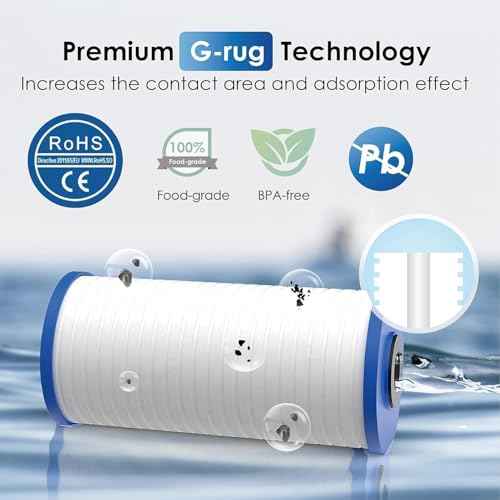 Waterdrop 4.5" x 10" AP810 Whole House 5 Micron Water Filter Cartridge, Sediment Water Filter Replacement Pack of 4