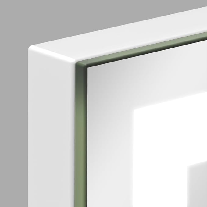 FENNIO Large Vanity Mirror with Lights，35.5" x 27" LED Makeup Mirror，Hollywood Mirror with 3 Color Modes & Adjustable Brightness，Vanity Mirror Square White
