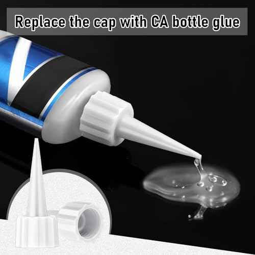 Loopeer 24 Pcs 312 Extra Tips for Ca Glue Snip Tip Applicator Tips Cap Plastic Glue Micro-Tips Extender Precision Applicator for Ca Bottle Adhesive Tubes Dispensing DIY Crafts(White)