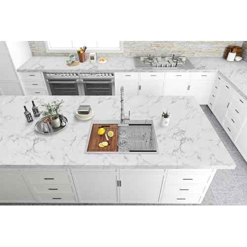 Marble Contact Paper White Marble Wallpaper Peel and Stick Glossy Modern Removable Self Adhesive Wallpaper Waterproof for Barthroom White Contact Paper for Countertop Cabinets 15.7" x 118"