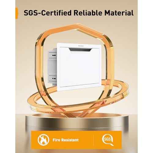 Perlegear 9¡È in-Wall Media Box, Electrical Box, Recessed Outlet Box and Media Enclosure for One Connect Box & Network Switches, Cable Management Kit with Cutting Template, Dust Bag & Drywall Saw